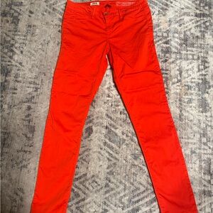 SOLD Design Lab Women's Skinny Jeans in Bright Orange
